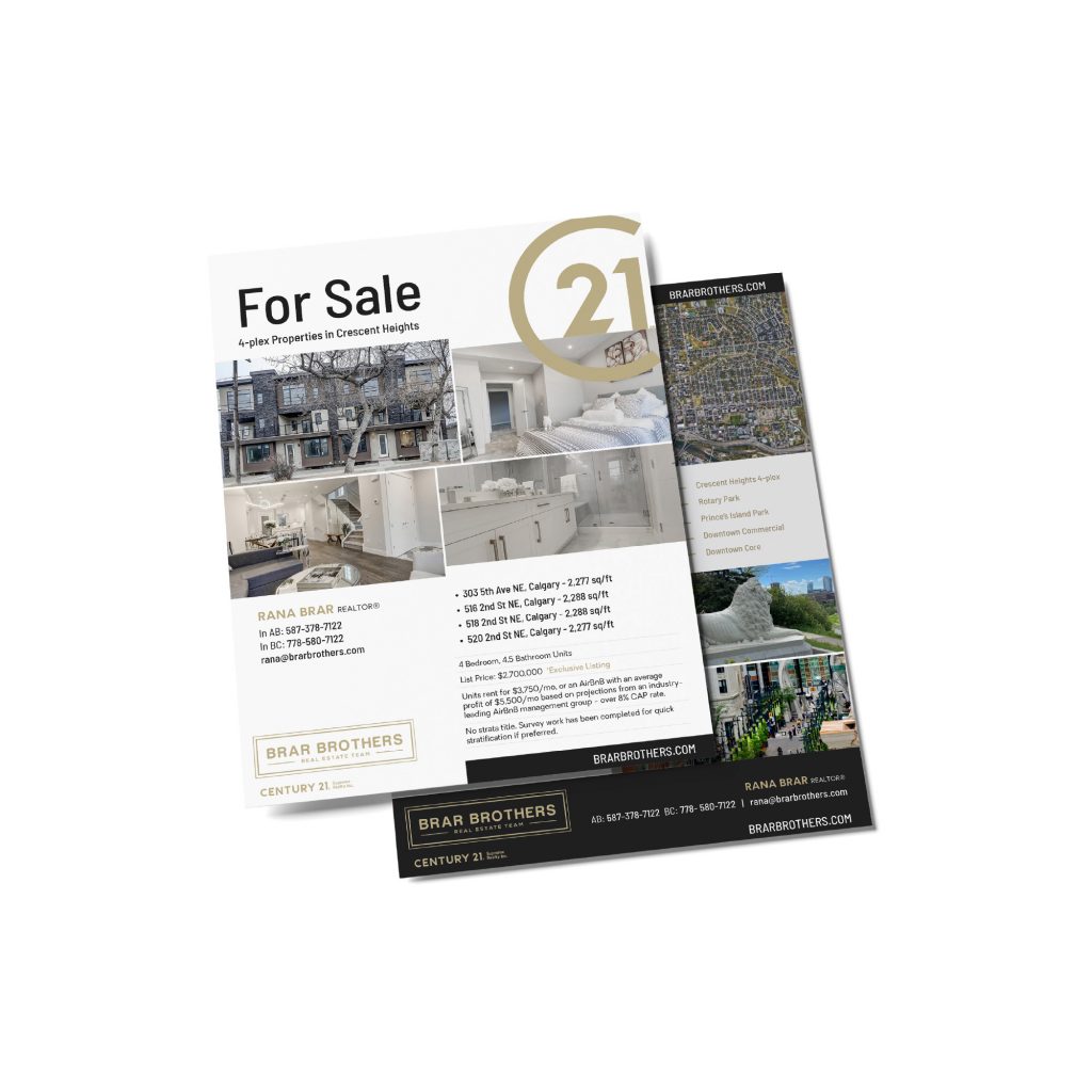 Property brochure design for real estate team