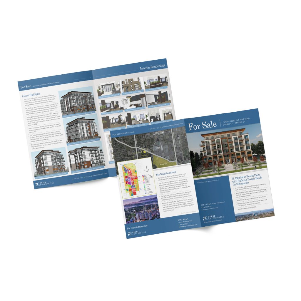 Design of brochure for property development company