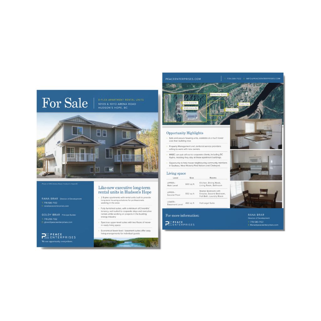Property sales brochure for commercial real estate