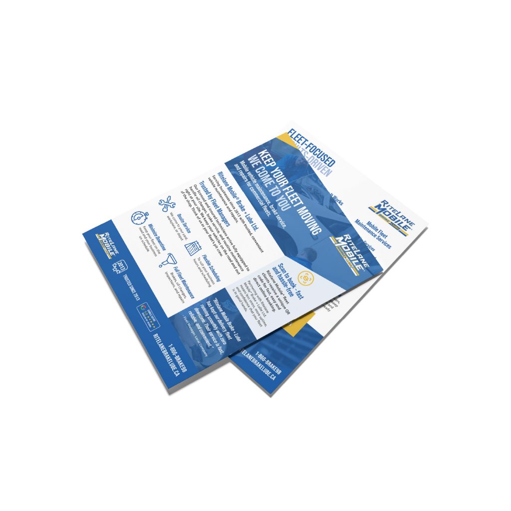 Sales brochure design for mobile mechanic