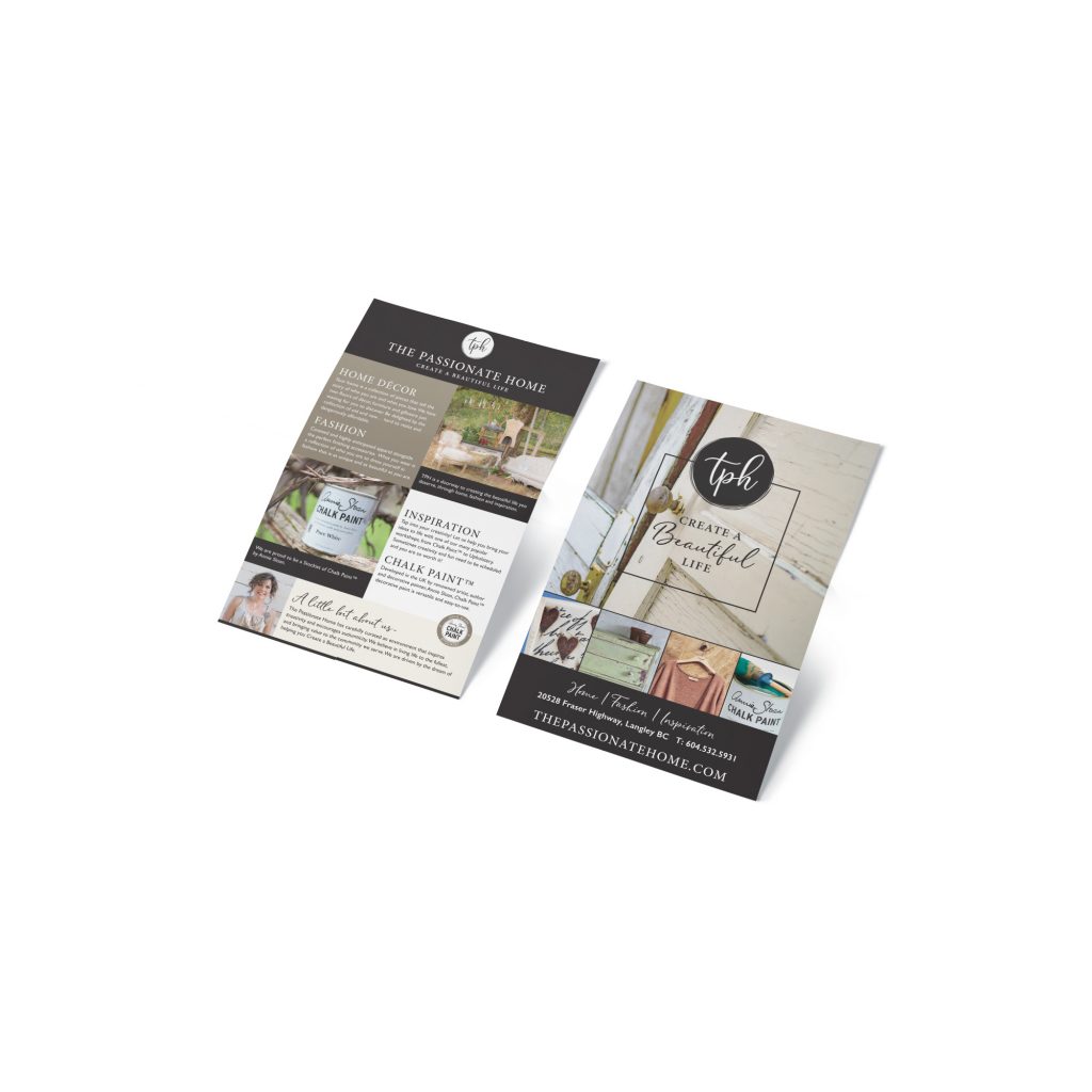 Store brochure design for the Passionate Home