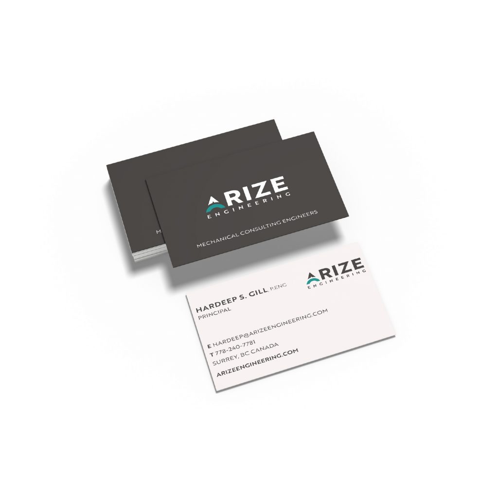 Brand business card design for engineering firm