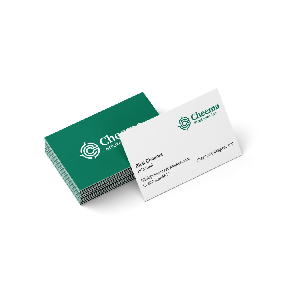 Modern business card design for consulting company