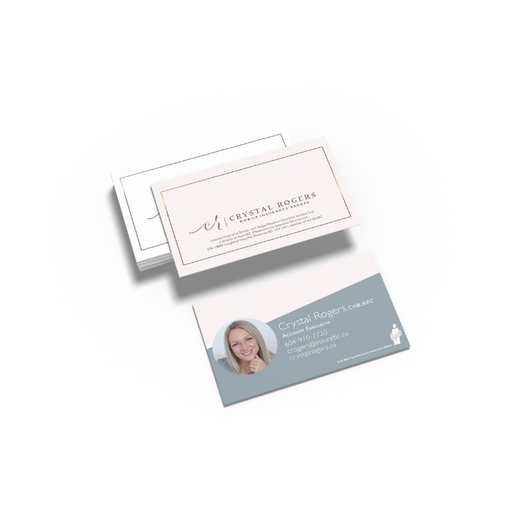 Business card design for insurance broker