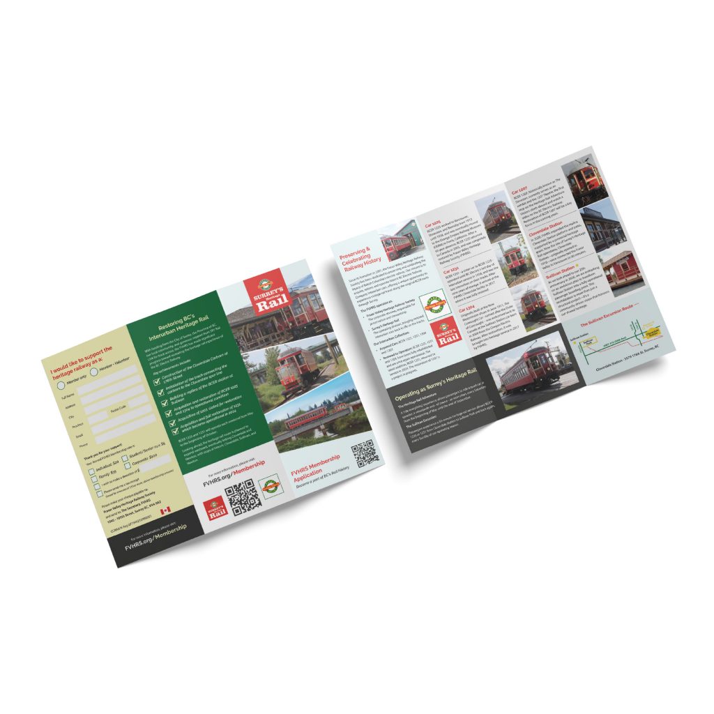 Membership application brochure design for FVHRS