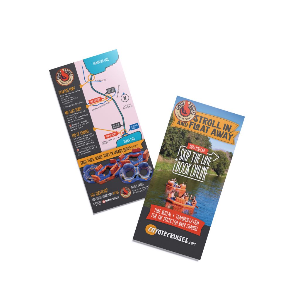 Design of rack card for tourism company