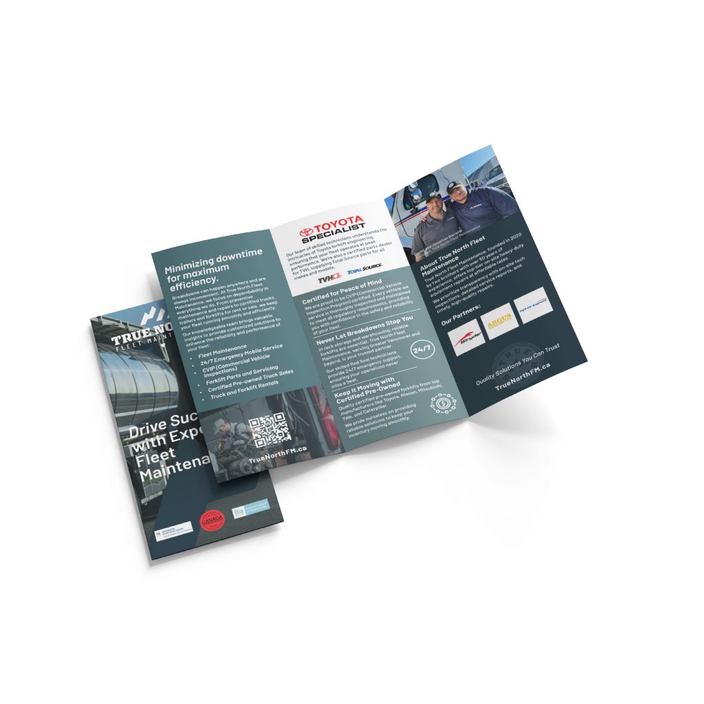 Tri-fold Brochure design for fleet maintenance company