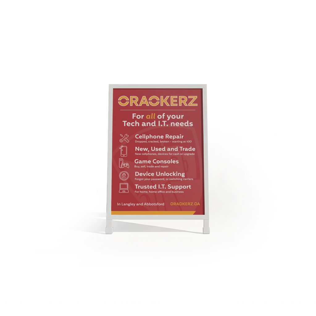 Crackerz sandwich board design