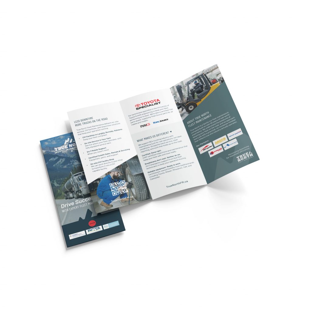 Brochure design for True North Fleet Maintenance